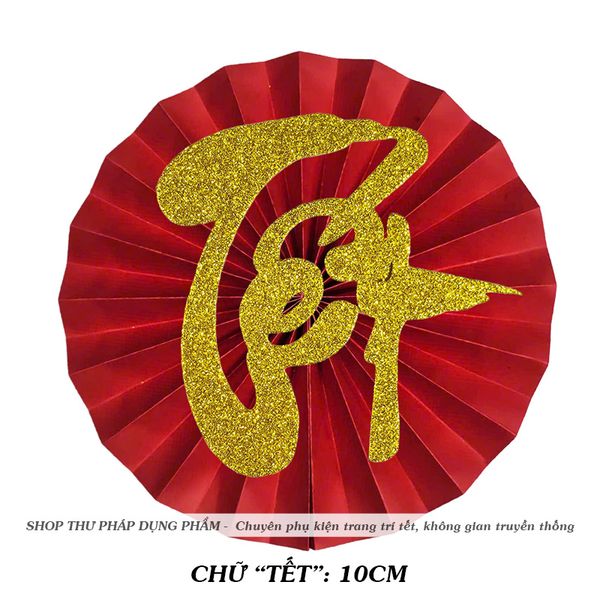 Chữ thư pháp sẵn keo trang trí tết 10cm decor không gian truyền thống