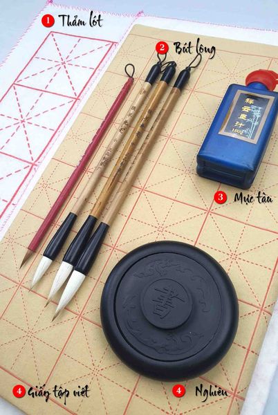 Dụng cụ hoc thư pháp, văn phòng tứ bảo