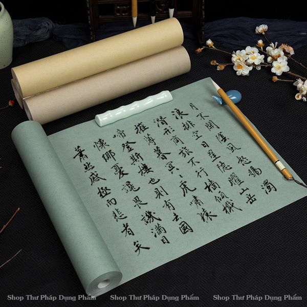 Cuộn giấy xuyến chỉ viết thư pháp bán sinh tuyên màu cổ nhã Thư Pháp Dụng Phẩm