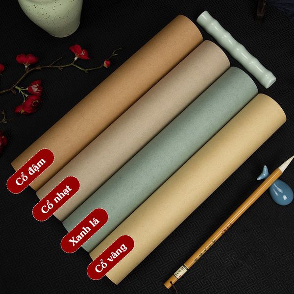 Cuộn giấy xuyến chỉ viết thư pháp bán sinh tuyên màu cổ nhã Thư Pháp Dụng Phẩm