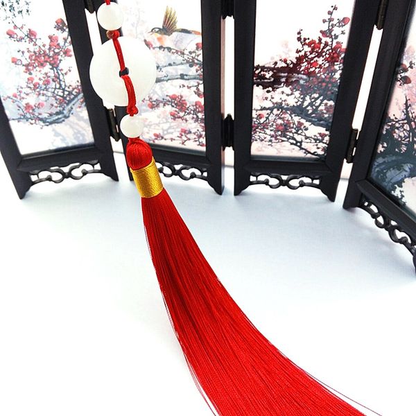 Dây treo tua rua ngọc bội bình an treo trang trí