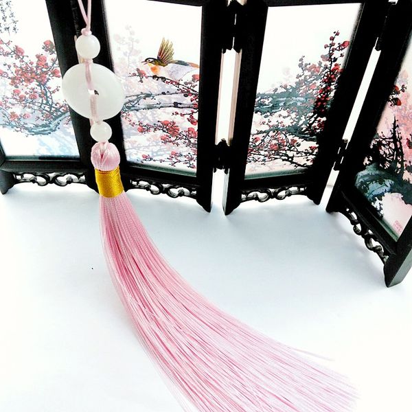 Dây treo tua rua ngọc bội bình an treo trang trí