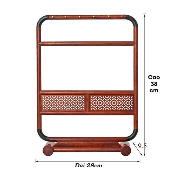 Giá treo bút lông thư pháp chất liệu gỗ trắc