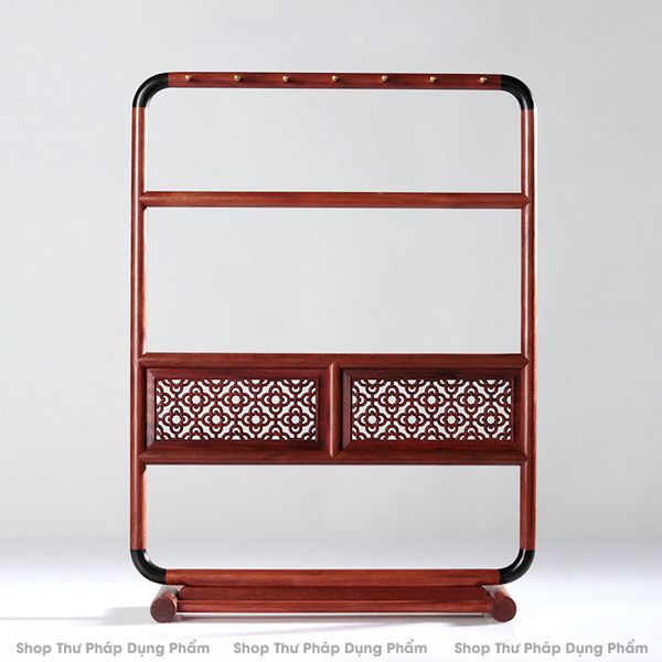 Giá treo bút lông thư pháp chất liệu gỗ trắc