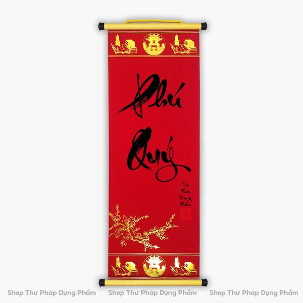 Giấy nhung đỏ, giấy đỏ viết thư pháp