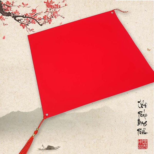 Thẻ treo đào, treo trang trí giấy nhung