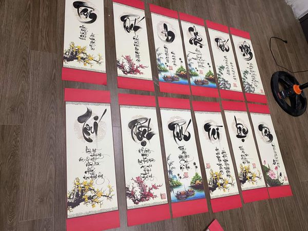 Giấy ốp viết thư pháp