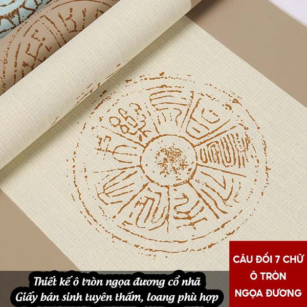 Câu đối viết thư pháp ngọa đương 7 chữ