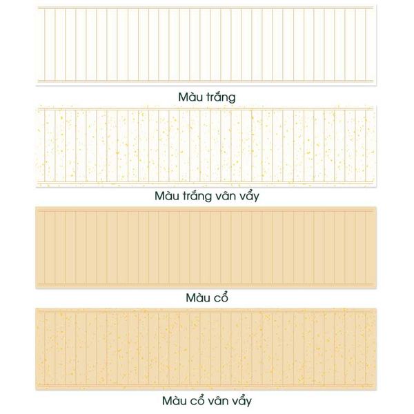 Giấy xuyến chỉ kẻ dọc viết chữ tiểu khải