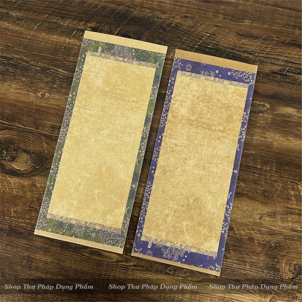 Giấy xuyến chỉ cổ nhã 14x34cm - Set 20 tờ