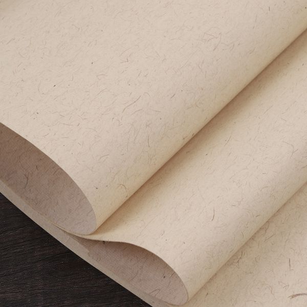 Giấy xuyến chỉ cao cấp màu vân sợi đay - Set 10 tờ 69x138cm