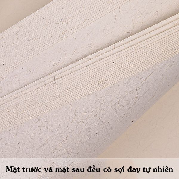 Giấy xuyến chỉ cao cấp màu vân sợi đay - Set 10 tờ 69x138cm