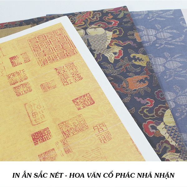 Giấy xuyến chỉ in hoa văn cổ nhã khổ dài 34x138cm