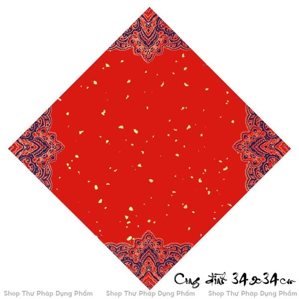 Giấy xuyến chỉ viết thư pháp 34x34cm