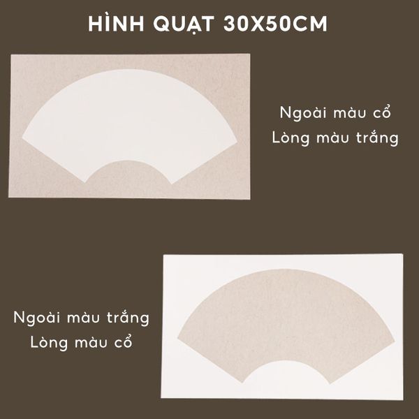 Giấy vẽ tiểu phẩm hình quạt