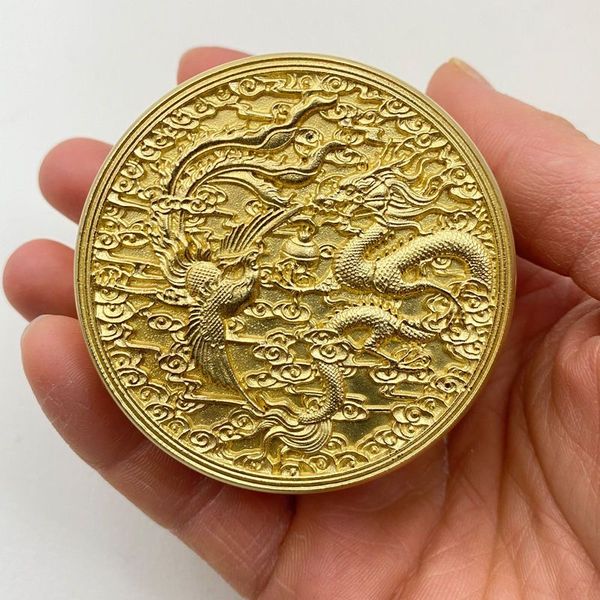 Hộp đồng hoa văn rồng phượng đựng mực