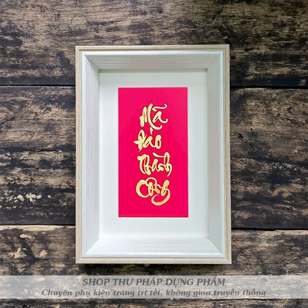 Khung tranh chữ thư pháp ông đồ viết tay trang trí để bàn