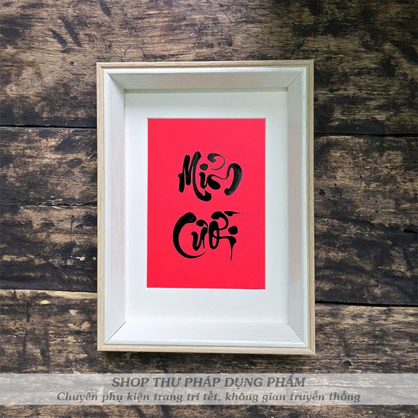 Khung tranh chữ thư pháp ông đồ viết tay trang trí để bàn