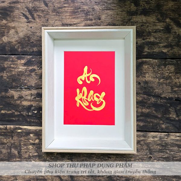 Khung tranh chữ thư pháp ông đồ viết tay trang trí để bàn