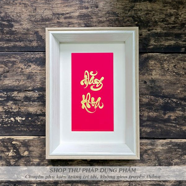 Khung tranh chữ thư pháp ông đồ viết tay trang trí để bàn