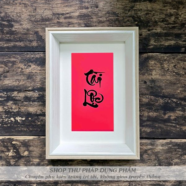 Khung tranh chữ thư pháp ông đồ viết tay trang trí để bàn