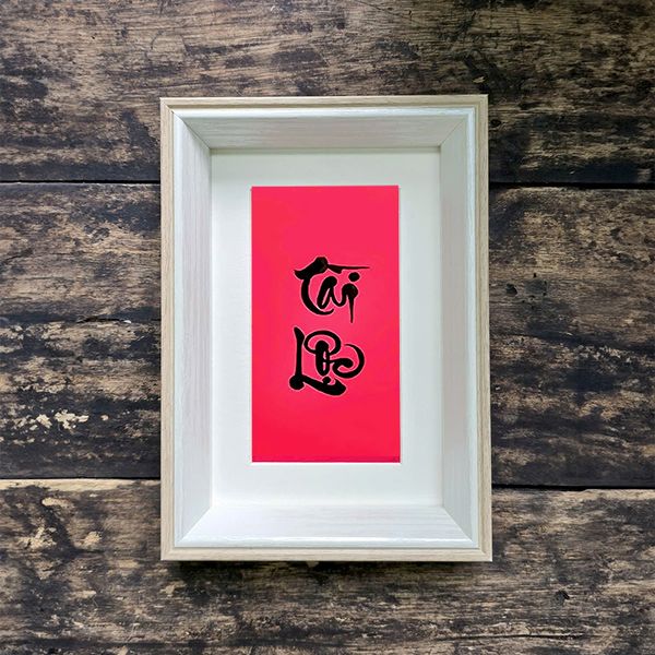 Khung tranh ảnh chữ thư pháp để bàn có chân chống nhiều kích cỡ