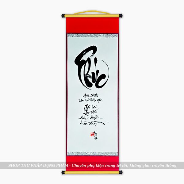 Liễn giấy thư pháp ông đồ viết tay trang trí tết decor không gian truyền thống 27x79cm