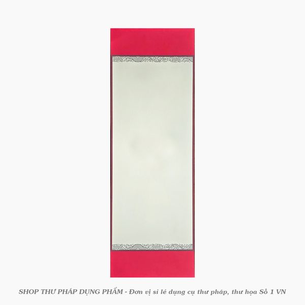 Liễn giấy mỹ thuật ốp ganh 27x79cm in đỏ 2 đầu không in tranh