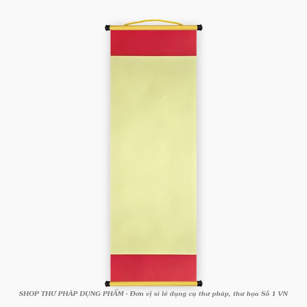 Liễn giấy mỹ thuật ốp ganh 27x79cm in đỏ 2 đầu không in tranh