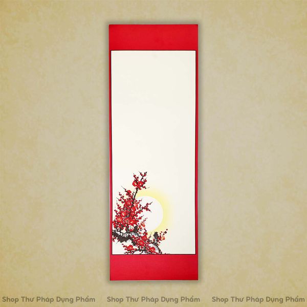 Giấy ốp, liễn giấy in tranh viết thư pháp 27x79 cm M02