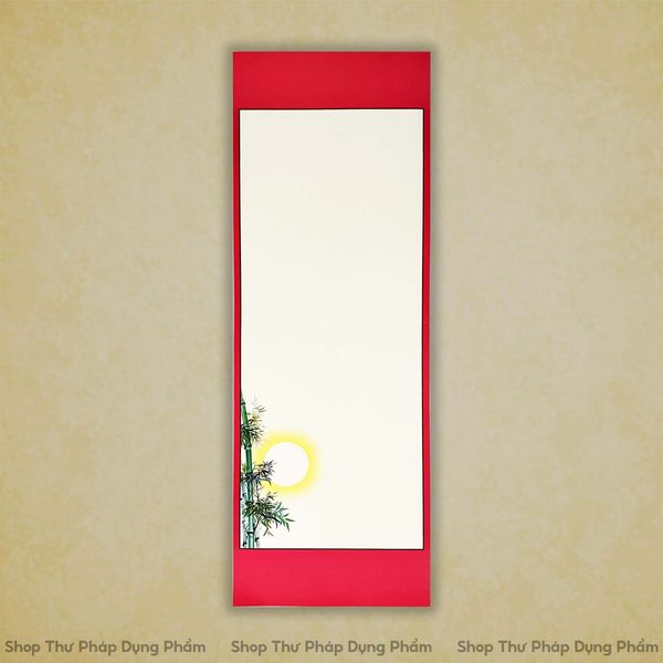 Giấy ốp, liễn giấy in tranh viết thư pháp 27x79 cm M02