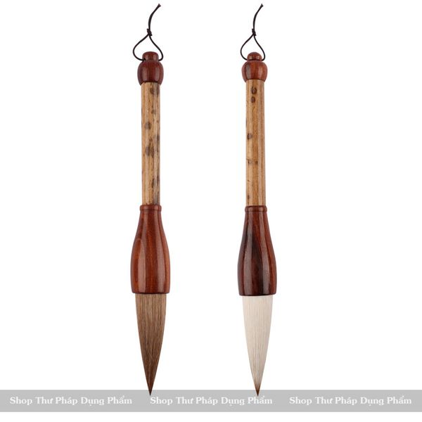 Bút lông cán ngắn trúc đẩu bút viết thư pháp đại tự câu đối