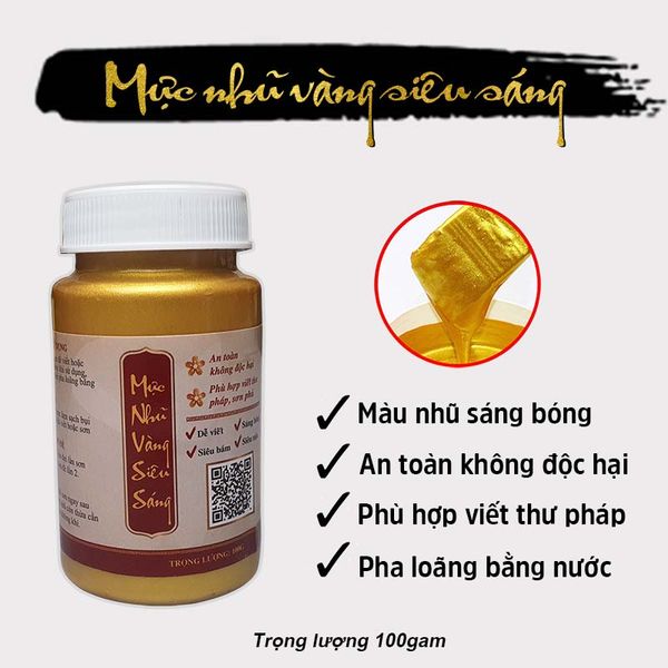 Mực nhũ vàng thư pháp siêu sáng