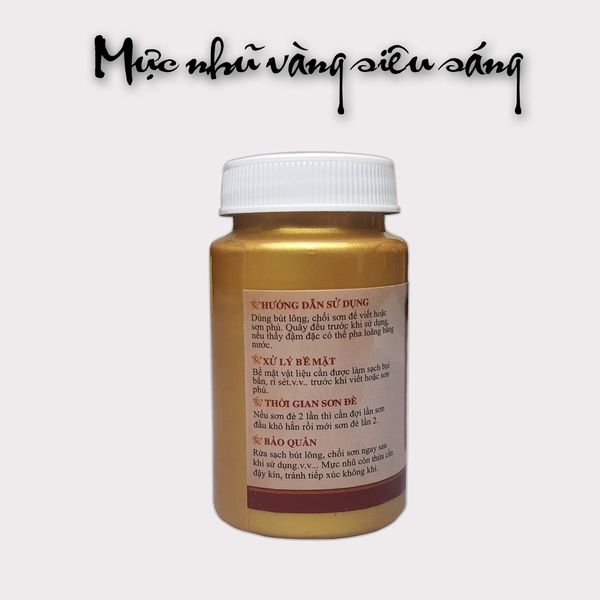 Mực nhũ vàng viết thư pháp