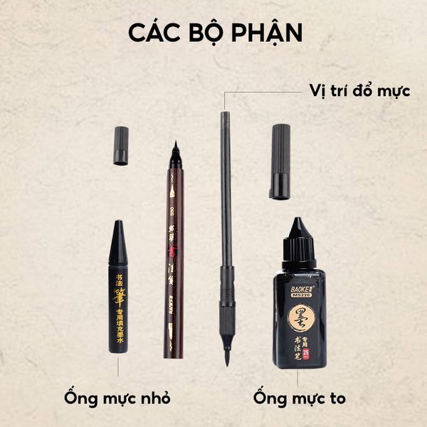 Bút viết thư pháp ngòi mềm baoke