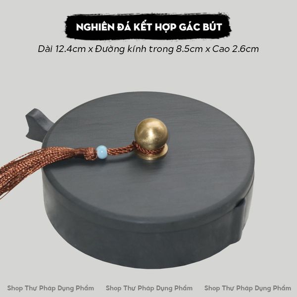 Nghiên mực đá nguyên chất kết hợp gác bút thông minh