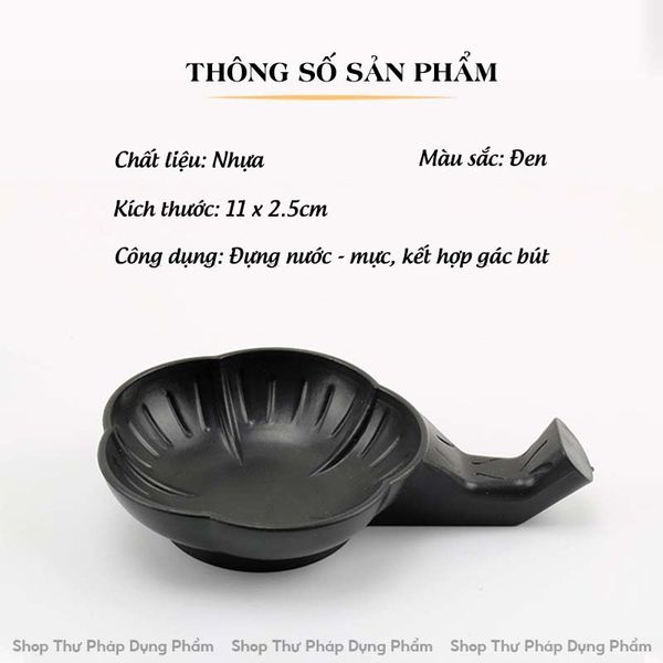 Nghiên mực đĩa đựng mực kết hợp gác bút