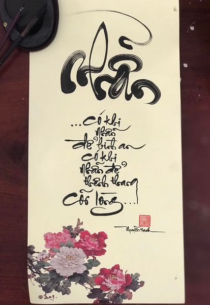Tác phẩm chữ Nhẫn của Nguyễn Kim Hạnh