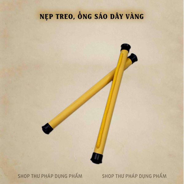 Ống sáo nẹp treo dây vàng