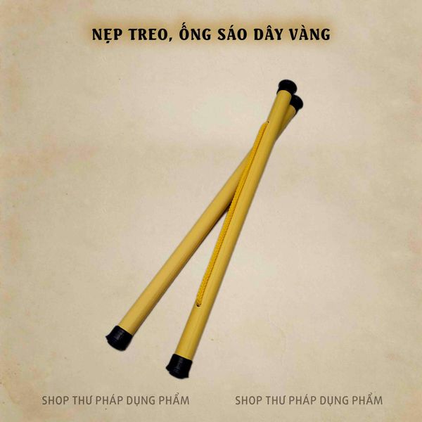 Ống sáo nẹp treo dây vàng