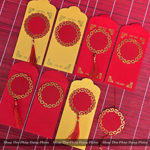 Phôi lì xì viết thư pháp