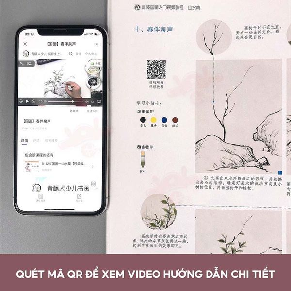 Sách hướng dẫn vẽ tranh sơn thủy