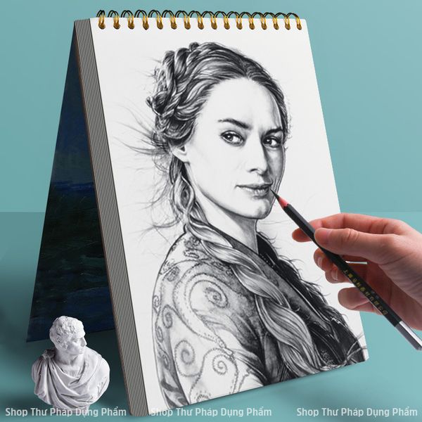Sổ viết thư pháp vẽ chì vẽ màu nước, tập ký họa A4 - 60 tờ