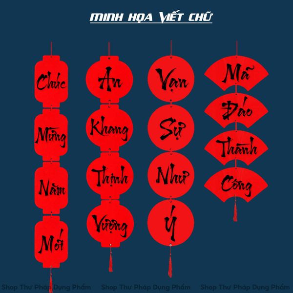 Thẻ treo đào thẻ giấy trang trí ngày tết