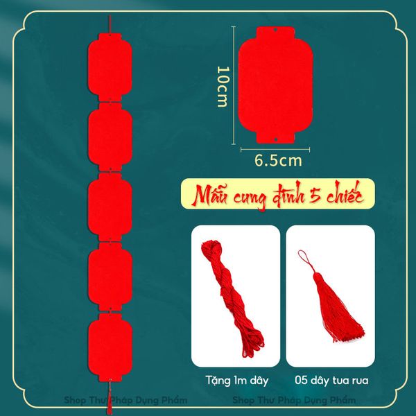 Thẻ giấy màu đỏ treo trang trí ngày tết