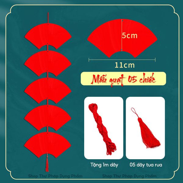 Thẻ giấy màu đỏ treo trang trí ngày tết