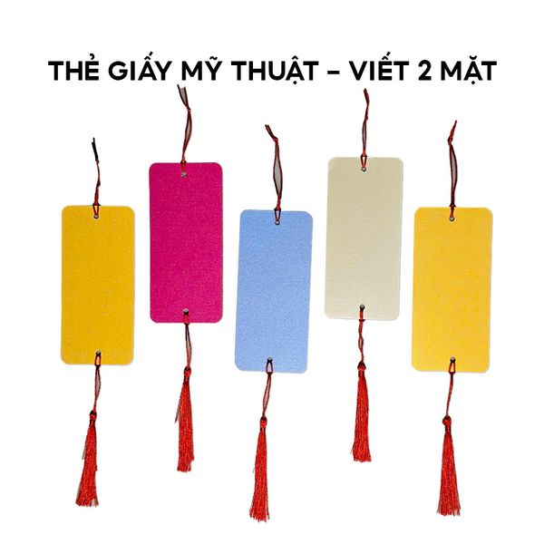 Thẻ giấy thư pháp mỹ thuật viết 2 mặt 6x13cm