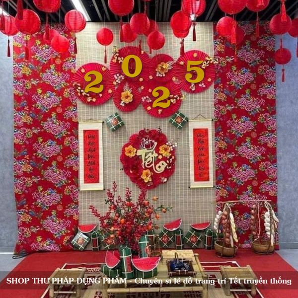 Thẻ gỗ chữ Tết thư pháp 2025 trang trí Tết truyền thống