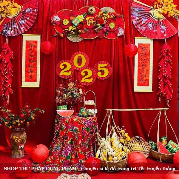 Thẻ gỗ chữ Tết thư pháp 2025 trang trí Tết truyền thống