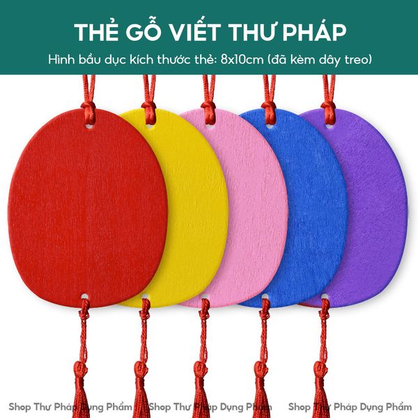 Thẻ gỗ viết thư pháp
